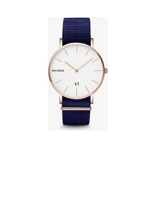 Millner Watch with Blue Fabric Strap