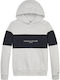Kinder-Sweatshirt mit Kapuze und Taschen Gray Essential Colorblock