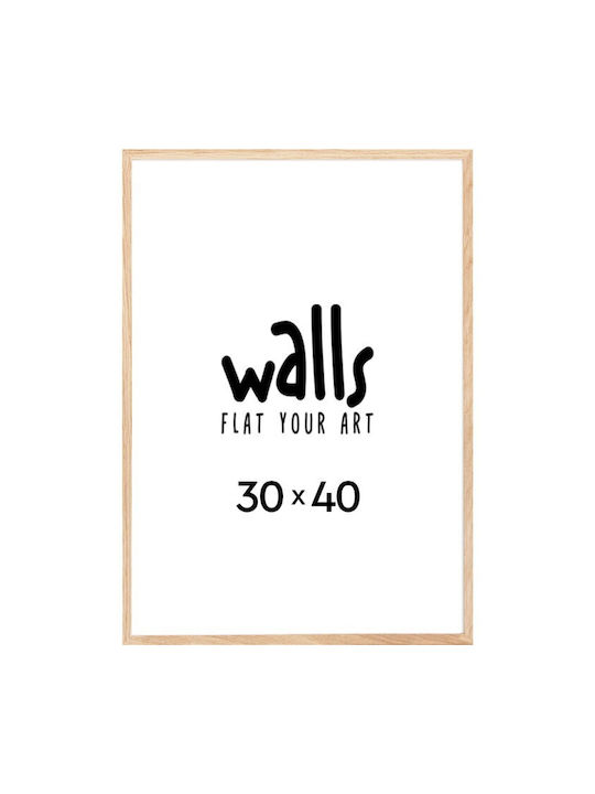 Walls Κορνίζα Τοίχου Ξύλινη με Μπεζ Πλαίσιο