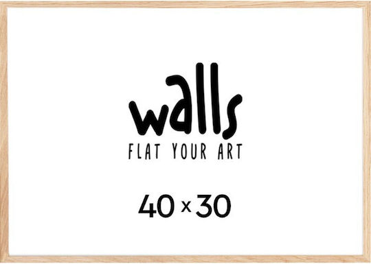 Walls Κορνίζα Τοίχου με Μπεζ Πλαίσιο Ξύλινη 40x30 Walls Κορνίζα Τοίχου με Μπεζ Πλαίσιο Ξύλινη 40x30