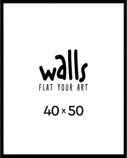 Walls Κορνίζα Τοίχου με Μαύρο Πλαίσιο Ξύλινη 40x50