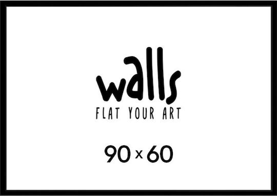 Walls Κορνίζα Τοίχου με Μαύρο Πλαίσιο Ξύλινη 90x60