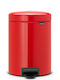 Brabantia Inox Toilet Bin 5lt Red