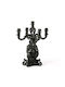 Seletti Candle Holder Polyresin 5 Seats in Black Color 48cm 1pcs