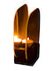 Out of the Blue Infinity Glass Candle Holder Suitable for Tealights in Black Colour 21x8x8cm