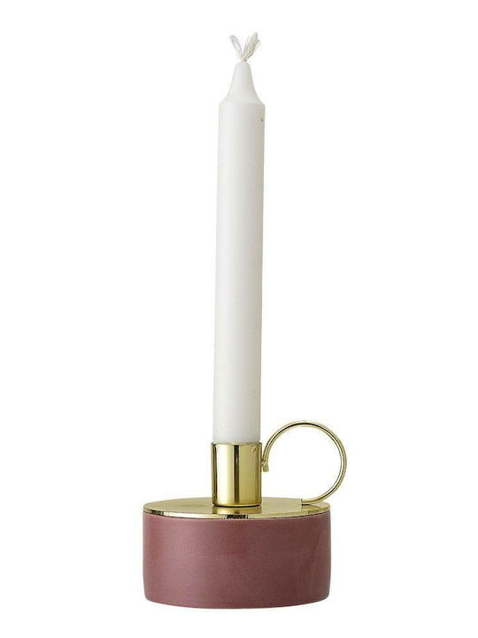 Bloomingville Candle Holder Ceramic in Pink Color 9x9x7.5cm 1pcs