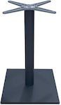 HomeMarkt Table Stand made of Aluminum Black 45x45x72cm