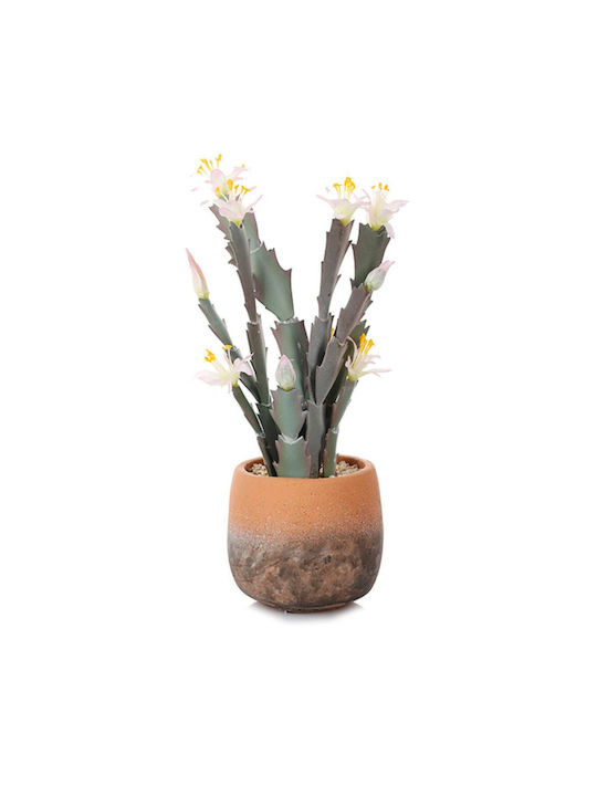 Artificial Plant in Small Pot Cactus Green 1pcs