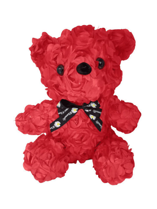 Teddybär aus Künstlichen Rosen Rot 25cm 1Stück