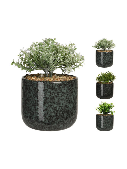 Artificial Plant in Small Pot Black 1pcs