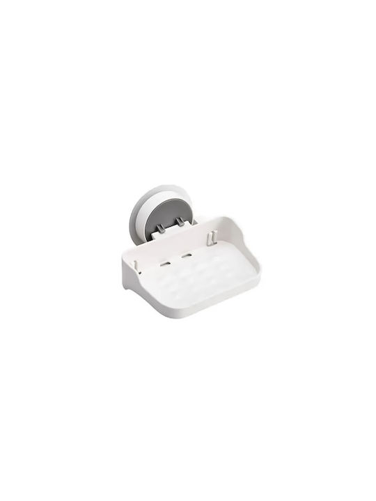 Plastic Soap Dish Wall Mounted White