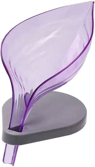 Cutie De Baie Tavă De Săpun Violet Cu Ventuză