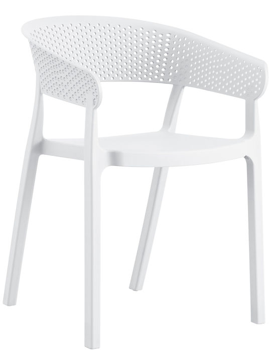 Gartenstühle Polypropylen Perfoe Weiß 53.5x50.5...