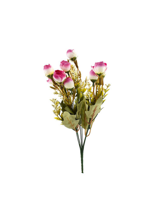 Bouquet of Artificial Flowers Rose Pink 35cm 1pcs