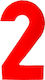 Sign with Number in Orange Color 7cm 6308010000092