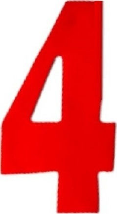 Sign with Number in Orange Color 15cm 6308010000134