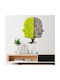 Wall Decor Handmade Green Wooden 45x1x56cm
