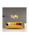 Metallic Wall Hanging Decor 74x38x38cm