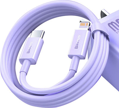 Baseus Superior USB-C to Lightning Cable 20W Μωβ 1m (CAYS001505)