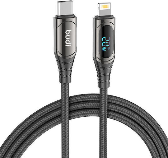 Budi 229TL Braided USB-C to Lightning Cable 20W Black 1.5m