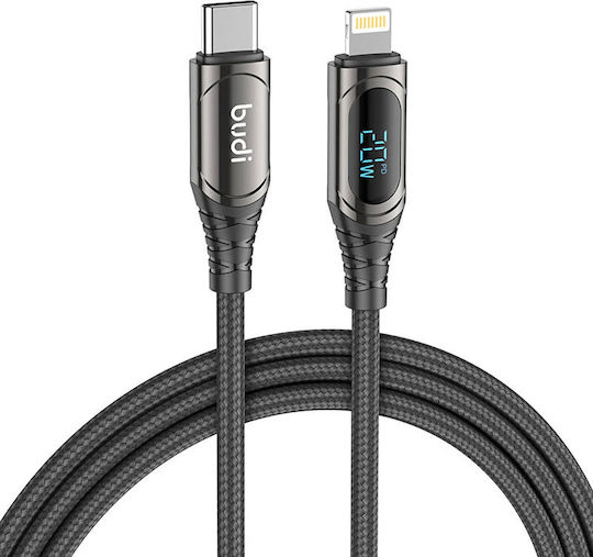 Budi 229TL Braided USB-C to Lightning Cable 20W Μαύρο 1.5m