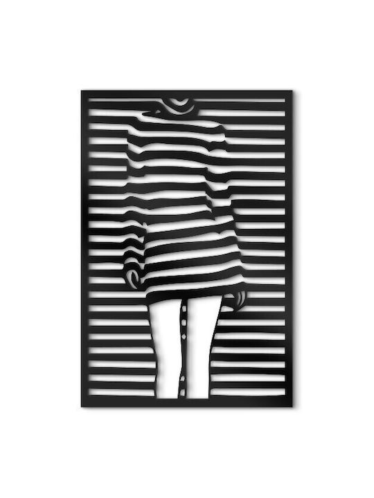 Walls 3D Wall Decor Silhouette Body Line Made of Wood 80x80cm