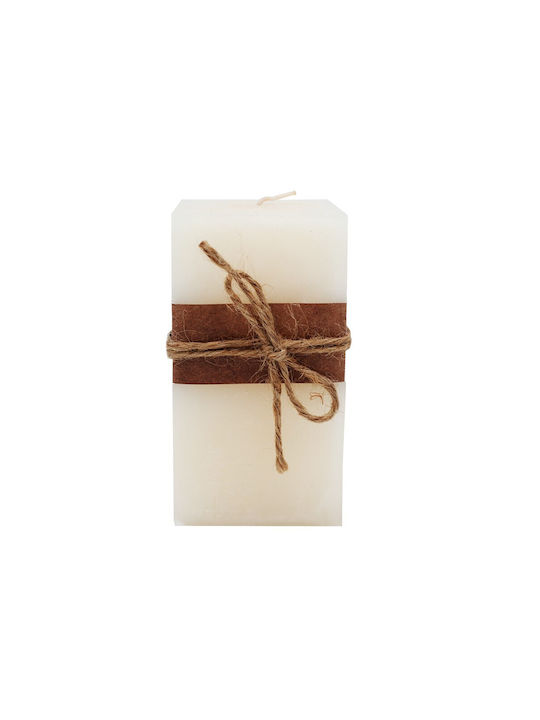 Decorative Candle White 7.5x14.5cm 1pcs