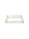 Διακοσμητικός Δίσκος Glas Rechteckig mit Spiegel 24x14x3cm 1Stück