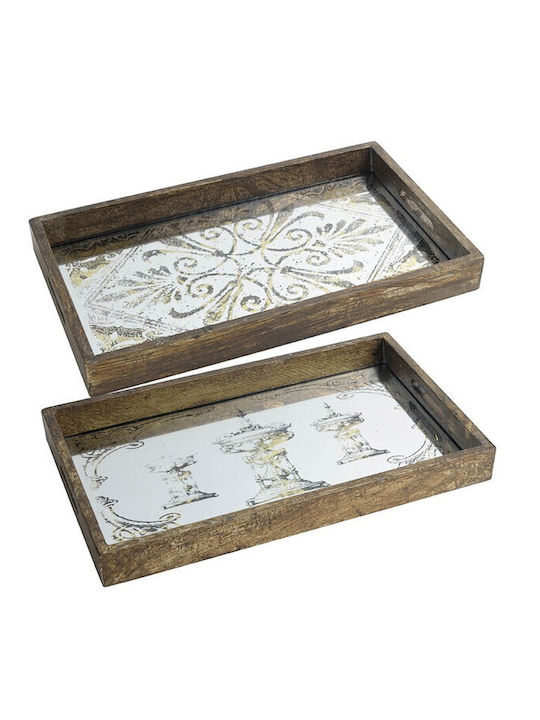 Glass Decorative Tray 2pcs