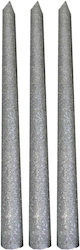 Huaxin Silver Taper Candle 3 Pieces