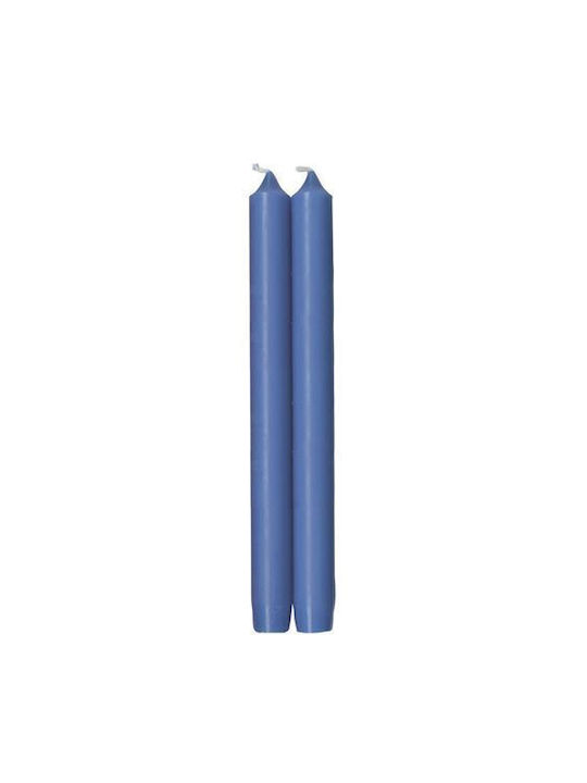 Caspari Dekoratives Kerze Kegel Blau 2Stücke
