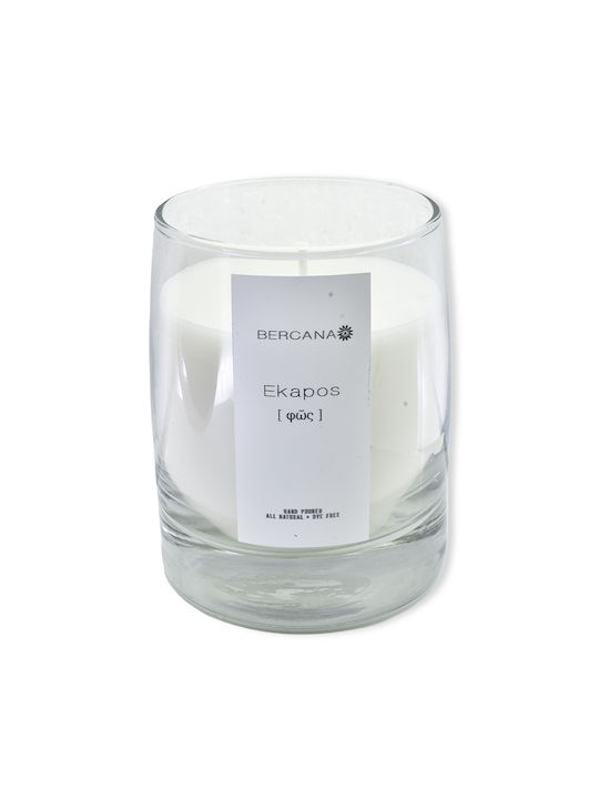 Διάφανο Scented Candle Jar White 220gr 1pcs