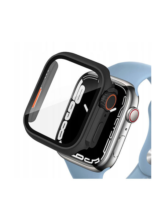 Tech-Protect Defense360 Silikonhülle Black / Orange für Apple Watch 44mm
