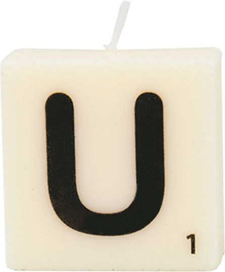The Gift Label Decorative Candle Ecru 4x4cm 1pcs