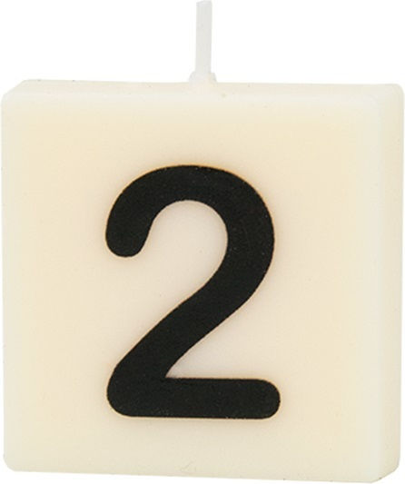 The Gift Label Decorative Candle Ecru 4x4cm 1pcs