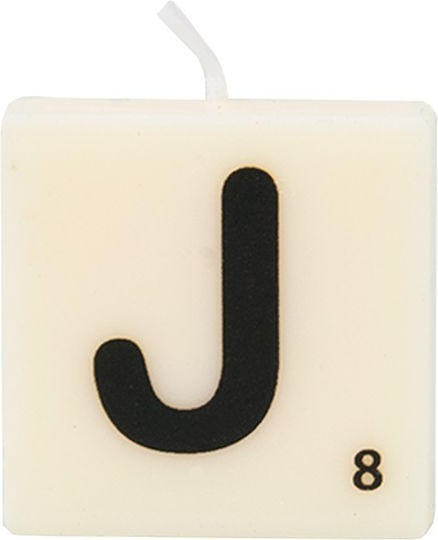 The Gift Label Decorative Ecru Candle 4x4cm