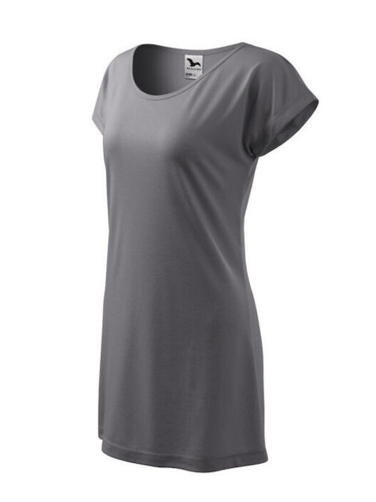 Malfini Sommer Mini T-Shirt Kleid Gray