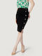 Guess Pencil High Waist Midi Skirt in Black color
