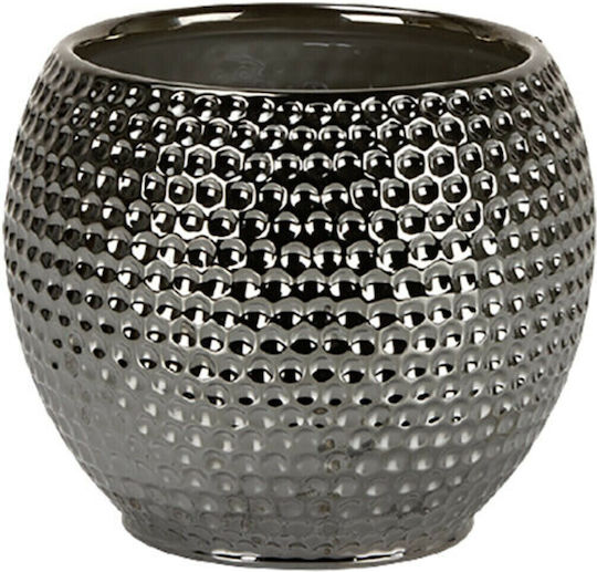 Scheurich Саксия Керамика Сребрист 13x13x14εκ.
