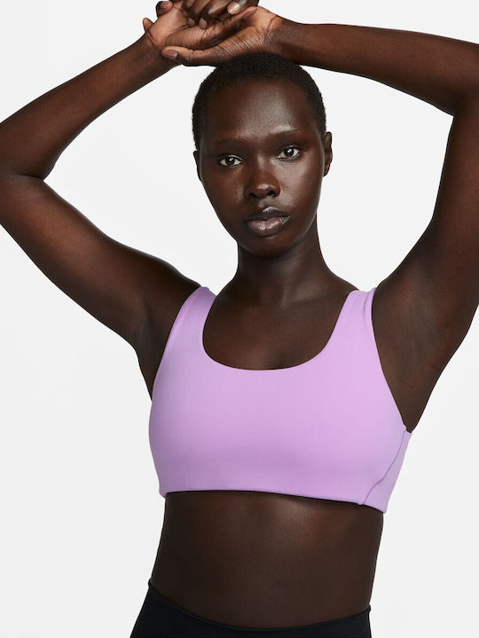 Nike Dri-Fit Alate All U Γυναικείο Αθλητικό Μπουστάκι Φούξια με Επένδυση & Ελαφριά Ενίσχυση