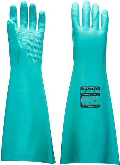 Portwest Safety Gloves Green Nitrile