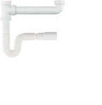 Go Plast Kunststoff Doppelt Siphon Spülbecken Flexibel mit Ausgang 12.7mm Weiß