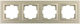 Mono Electric Switch Frame 4 Positions Vertical and Horizontal Installation in Beige Color 500-002236163