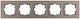 Mono Electric Switch Frame 5 Positions Vertical and Horizontal Installation in Brown Color 500-002336164