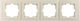 Mono Electric Switch Frame 4 Positions Vertical and Horizontal Installation in Beige Color 500-001737163