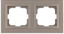 Mono Electric Switch Frame 2 Positions Vertical and Horizontal Installation in Brown Color 500-002336161