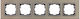 Mono Electric Switch Frame 5 Positions Horizontal Installation in Gray Color 500-005810164