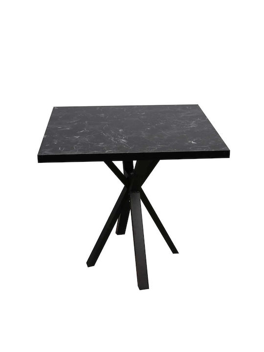 Tisch Küche Holz Schwarz 80x80x75cm