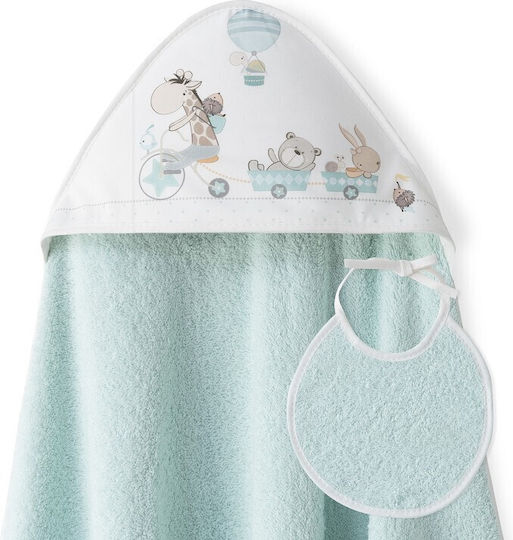 Interbaby Baby Bathrobe Set with Hood 100x100cm