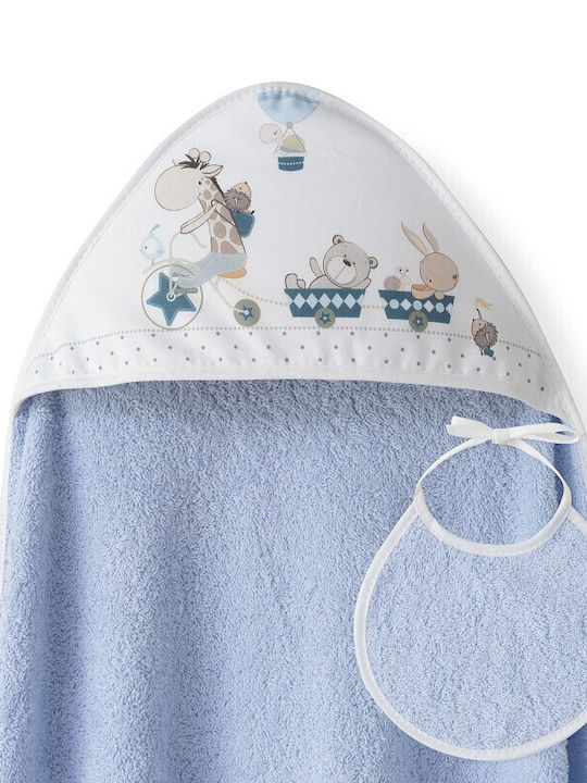Interbaby Βρεφικό Σετ Λουτρού με Κουκούλα 100x100εκ.